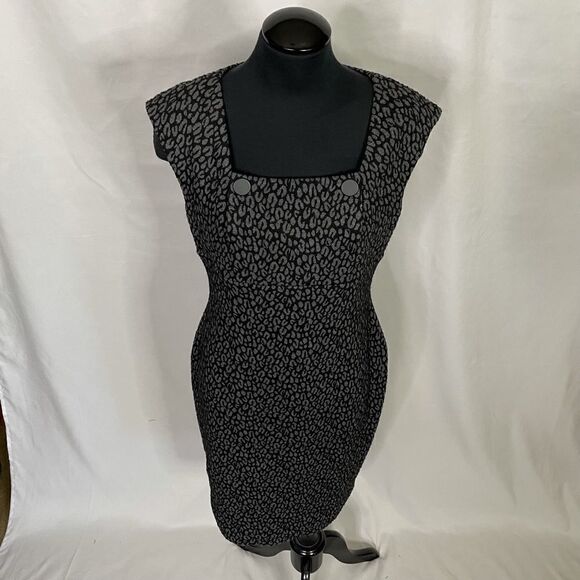 Calvin Klein Cheetah Pencil Dress - Women’s 4 - Picture 4 of 7